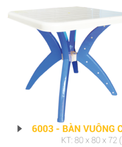 Bàn nhựa vuông kiểu