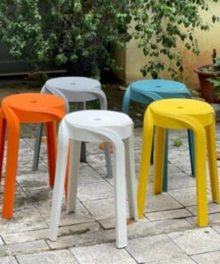 Ghế nhựa cao tròn đúc chống trượt