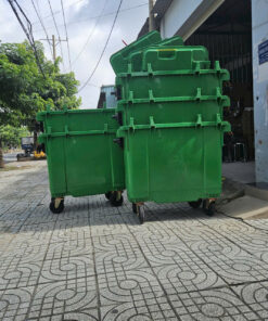 Thùng rác công cộng 660l (4 bánh xe)